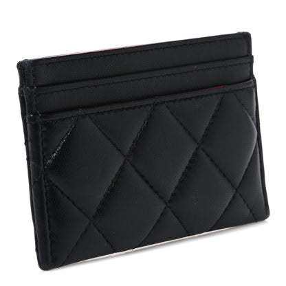 Chanel Lambskin Plexiglass Quilted Coco Love Card Holder Black 3 of 8