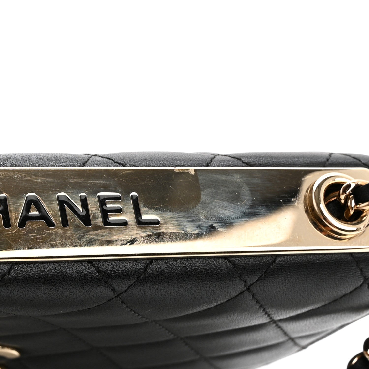 Chanel Lambskin Quilted Trendy CC Wallet On Chain WOC Black 14 of 16