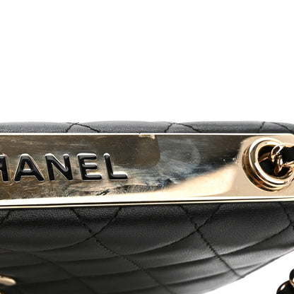 Chanel Lambskin Quilted Trendy CC Wallet On Chain WOC Black 14 of 16