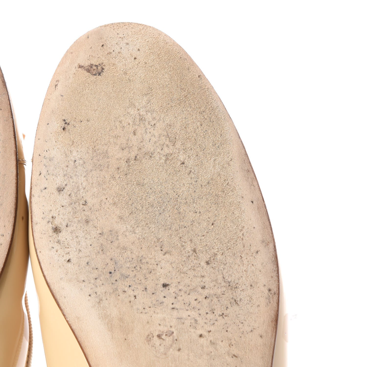 Chanel Patent Calfskin Cap Toe CC Ballerina Flats 38.5 Beige 10 of 16