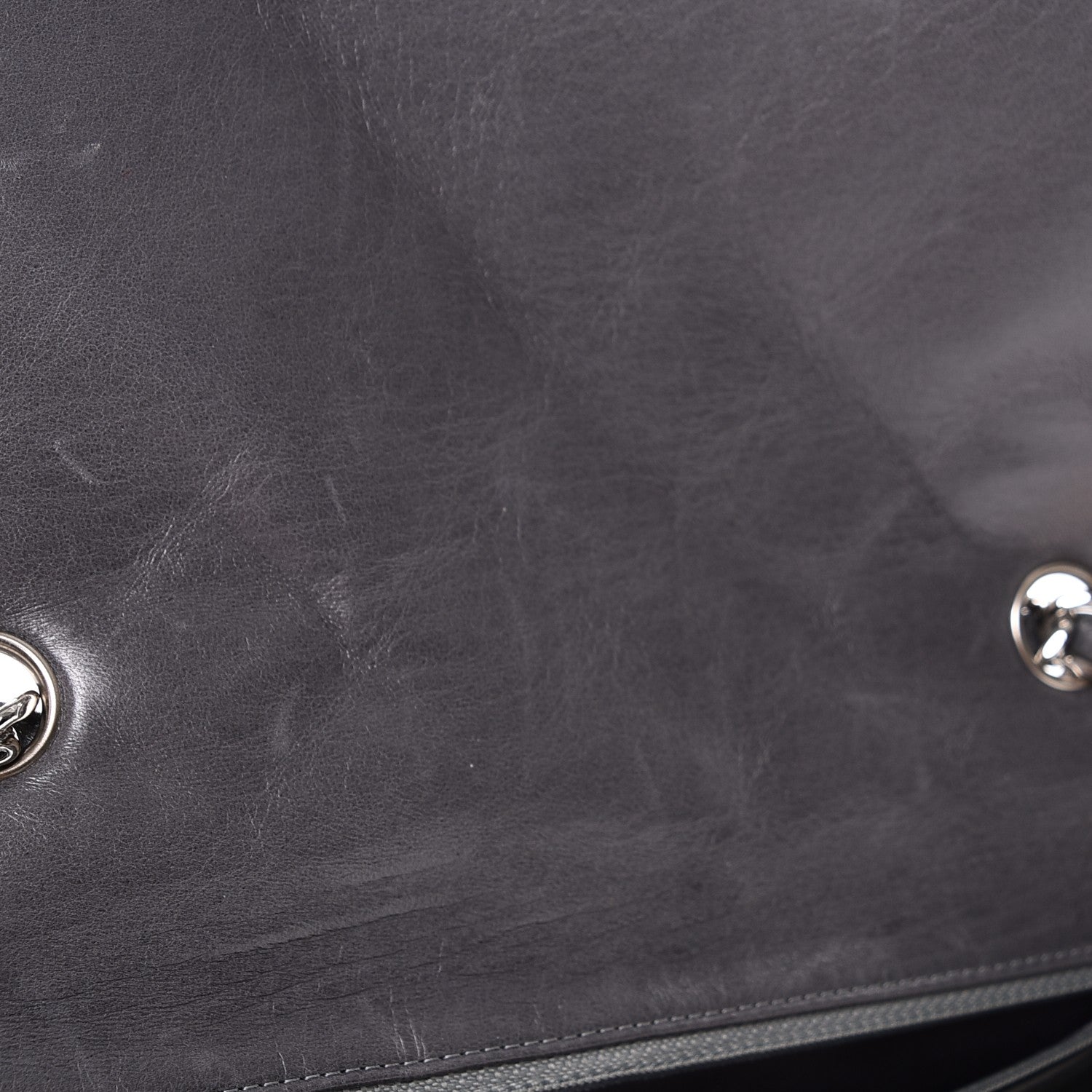 Chanel Lambskin Quilted Jumbo Single Flap Grey 9 of 12