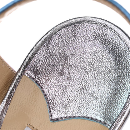 Jimmy Choo Calfskin Heloise Ankle Strap Platform Sandals 39 Multicolor 10 of 14