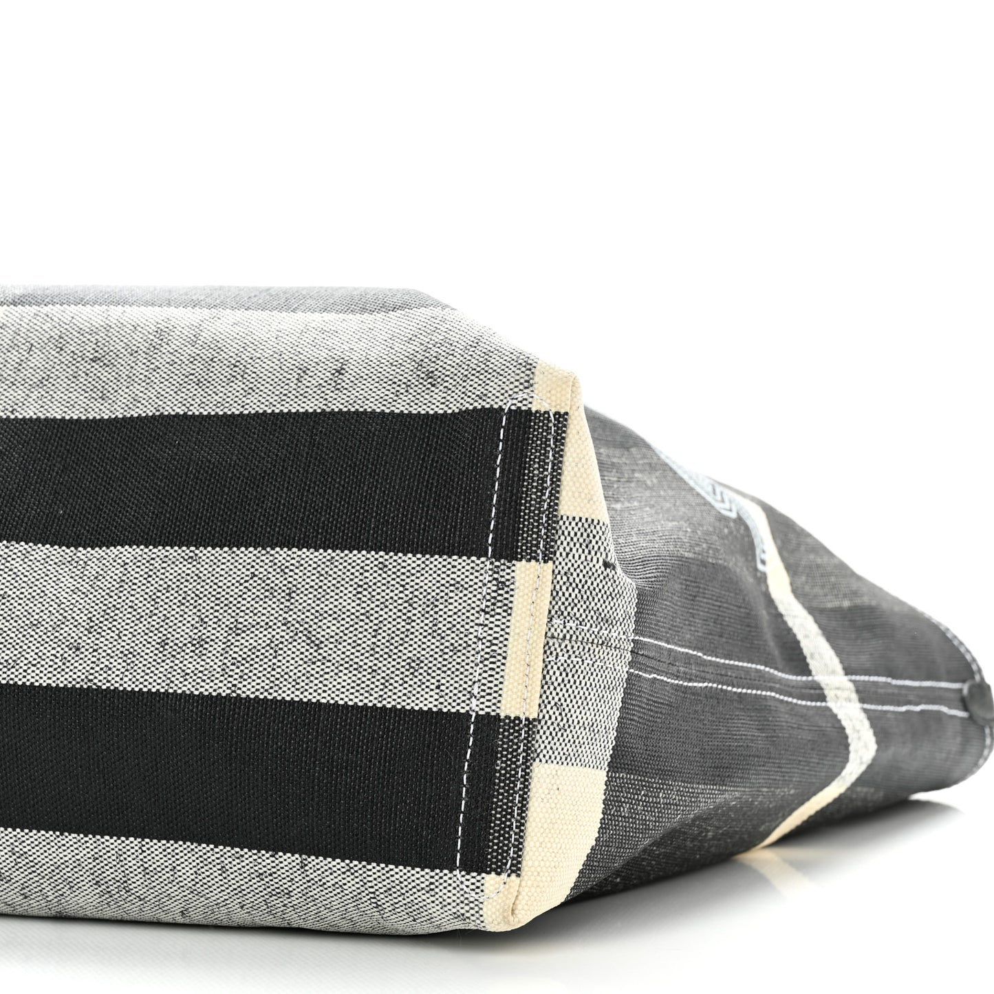 Coated Canvas Mega Check Medium Doodle Tote Black White
