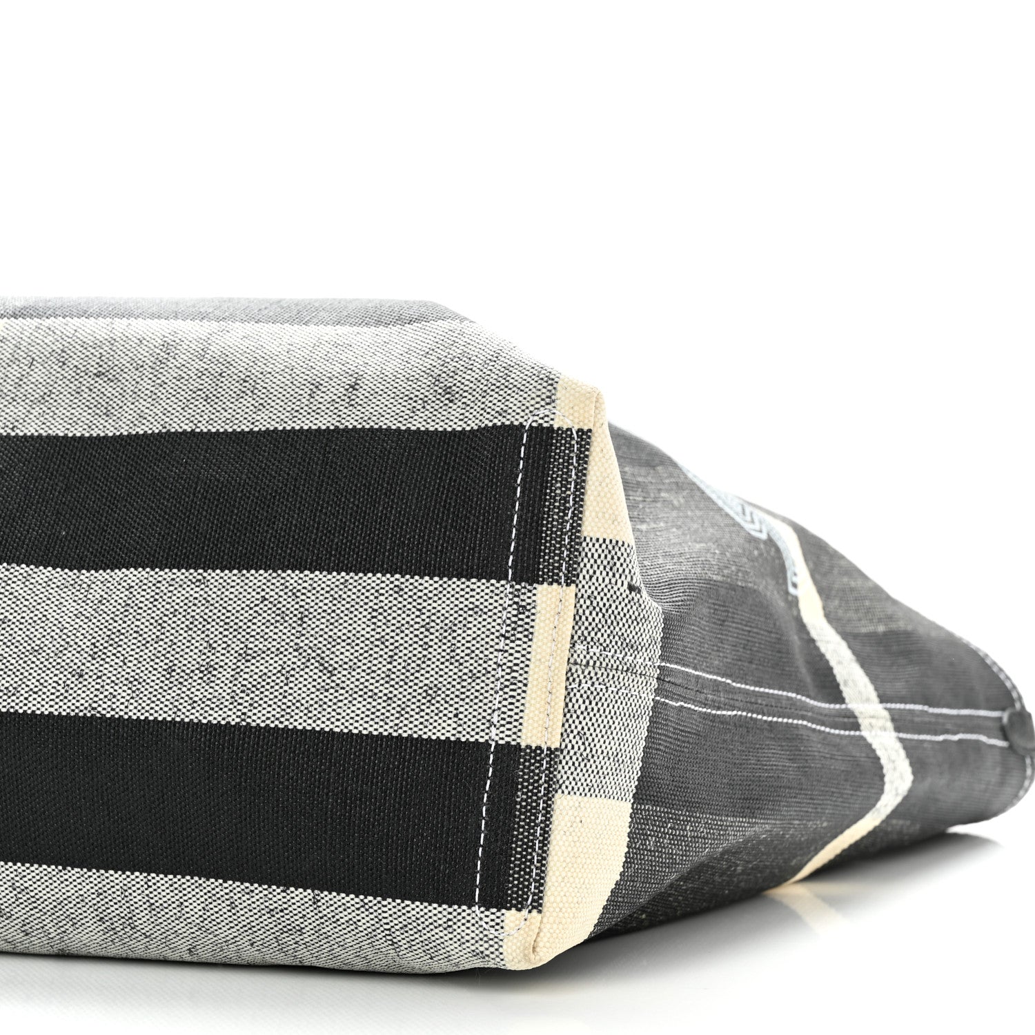 Burberry Coated Canvas Mega Check Medium Doodle Tote Black White 9 of 10