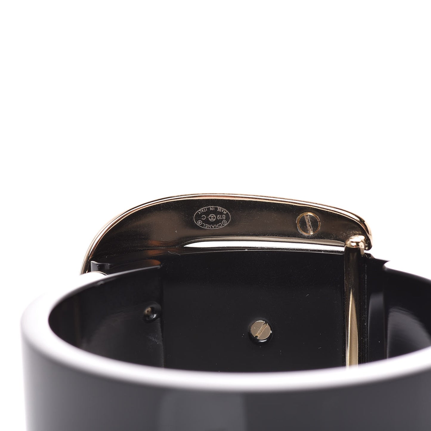 Resin CC Buckle Cuff Black Gold