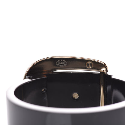 Chanel Resin CC Buckle Cuff Black Gold 4 of 6