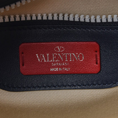 Valentino Garavani Vitello Colorblock Free Rockstud Top Handle Shoulder Bag Marine White 7 of 8