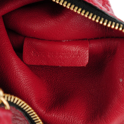 Burberry Signature Grain Calfskin Check Embossed Small The Canter Tote Military Red 7 of 9