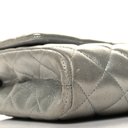 Chanel Iridescent Calfskin Quilted Clutch With Chain Flap Silver 9 of 11