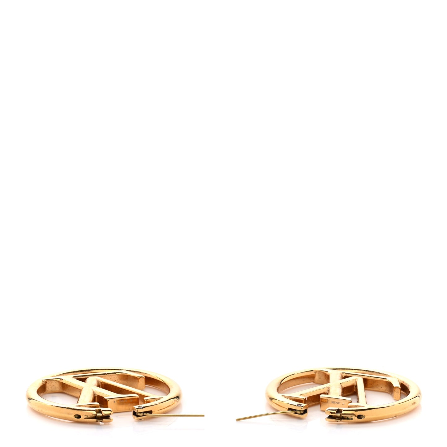 Metal Louise Hoop Earrings Gold