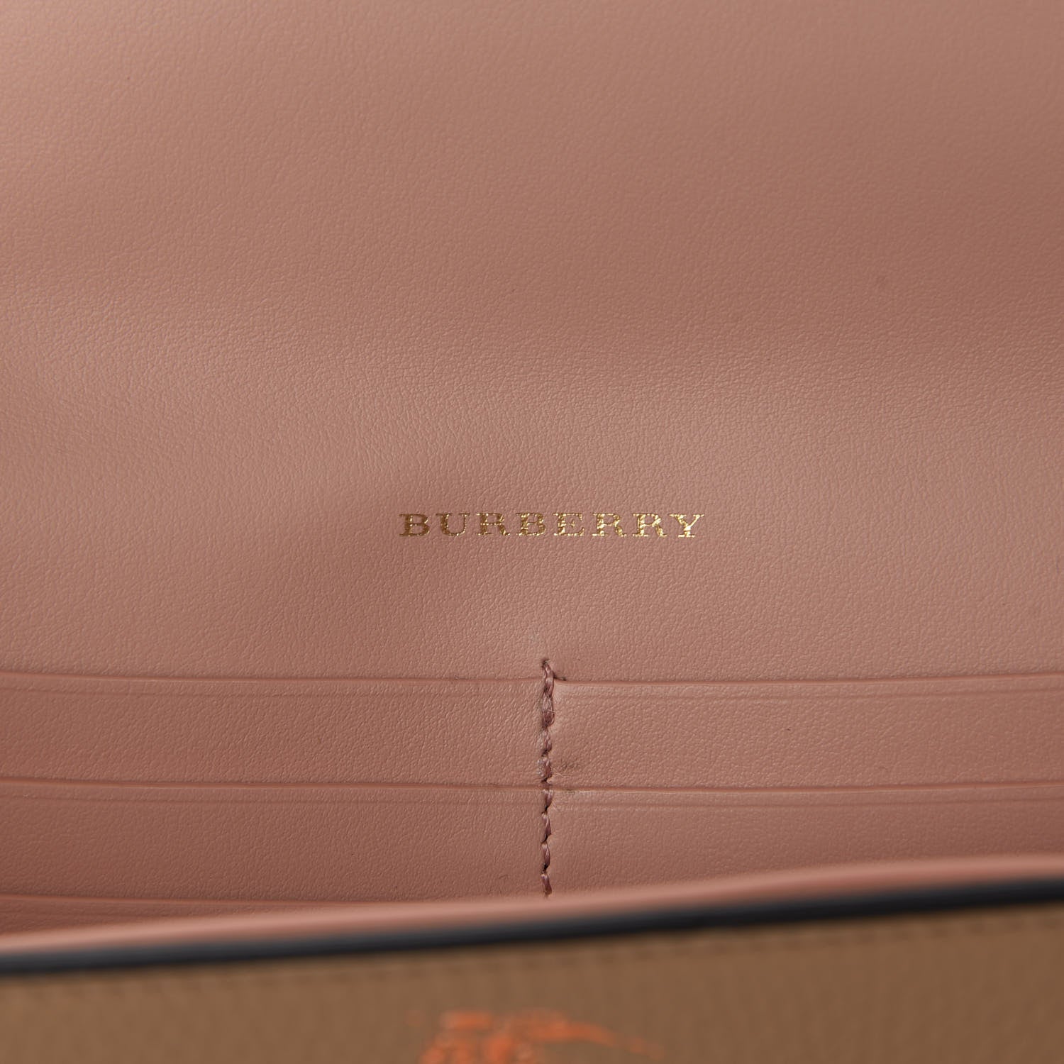 Burberry Grained Calfskin EKD Hollee Wallet Light Camel 6 of 7