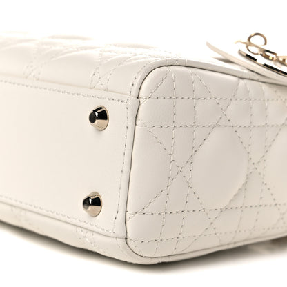 Christian Dior Lambskin Cannage Mini Lady Dior White 8 of 9