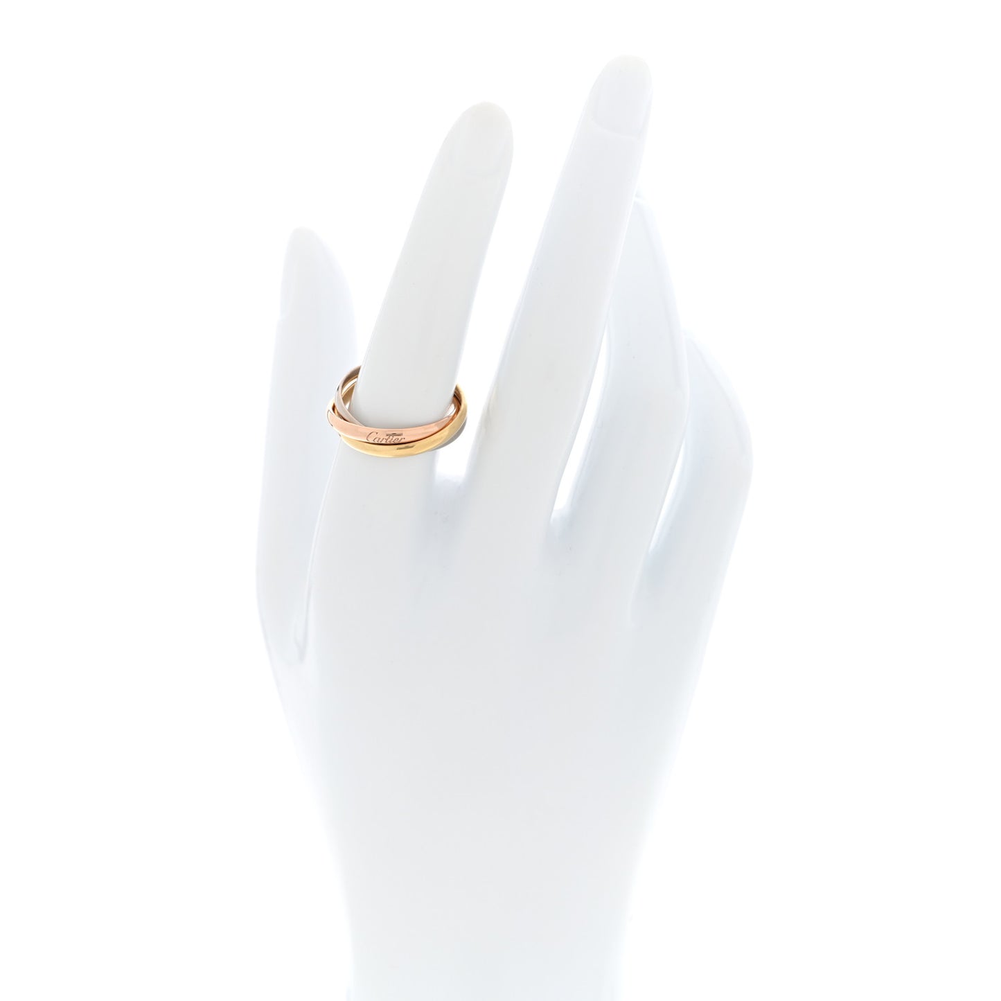 18K Pink Yellow White Gold Small Trinity Ring 55 7.25