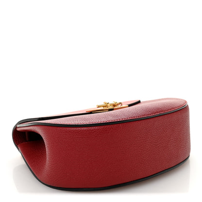Chloe Grained Calfskin Lambskin Drew Shoulder Bag Red 4 of 9