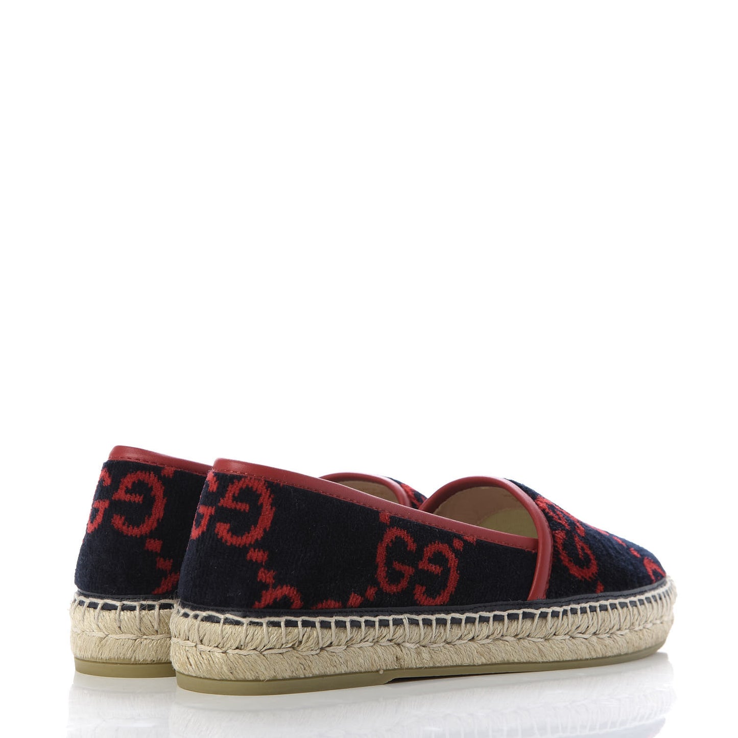 Terry Cloth GG Monogram Espadrilles 38.5 Blue Red