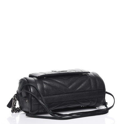 Saint Laurent Lambskin Matelasse Monogram East West Rider Bag Black 4 of 7