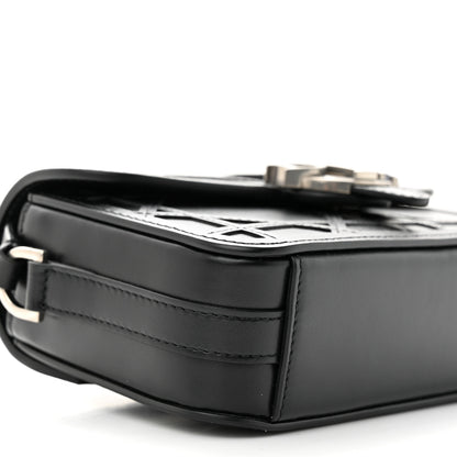 Christian Dior Calfskin Cosmo Laser Cut Cannage Mini Dior Charm Bag Black 8 of 9