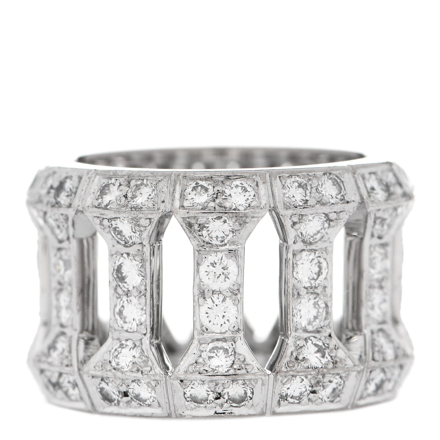 18K White Gold Diamond Anthalia Ring 54 7