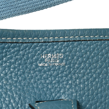 Hermes Taurillon Clemence Evelyne PM Blue Jean 7 of 10
