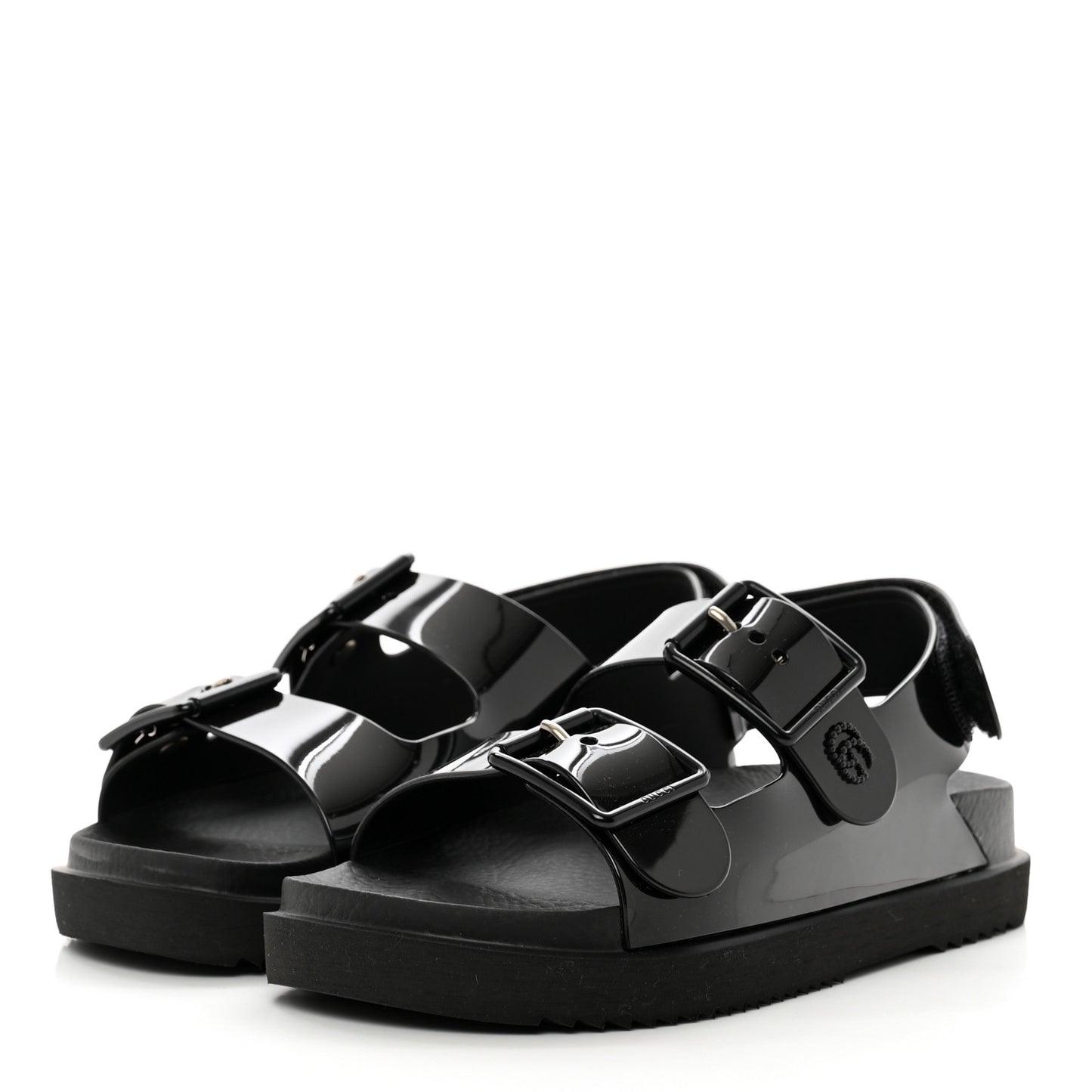 Rubber Mini Double G Womens Isla Dad Sandals 35 Black