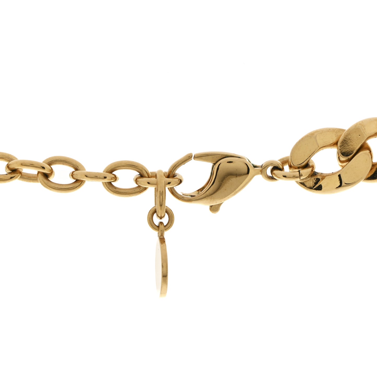 Metal CD Choker Necklace Gold