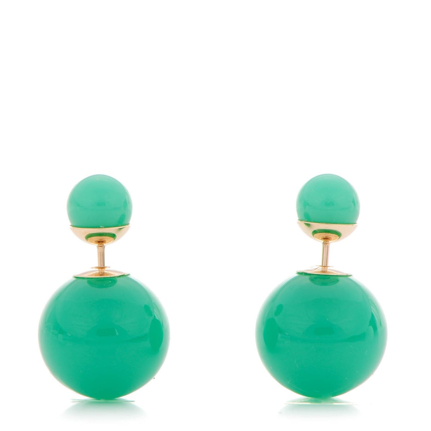 Mise En Dior Tribal Earrings Jade Green