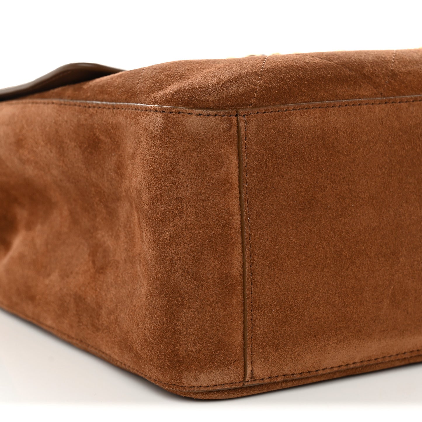 Suede Calfskin Souplissimo Maxi Flap Camel