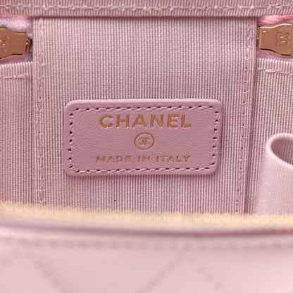 Chanel Caviar Quilted Mini Vanity Case With Chain Light Pink 6 of 9
