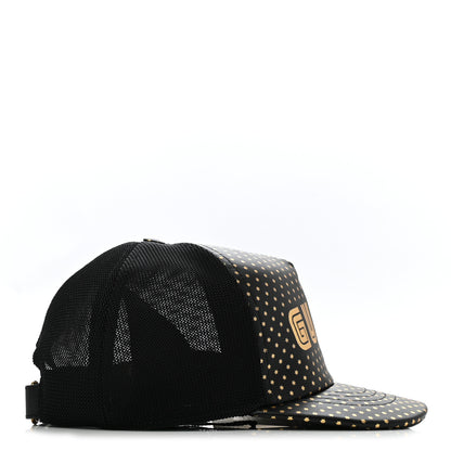 Gucci X SEGA Calfskin GUCCY Stars Baseball Hat M Black Gold 5 of 10