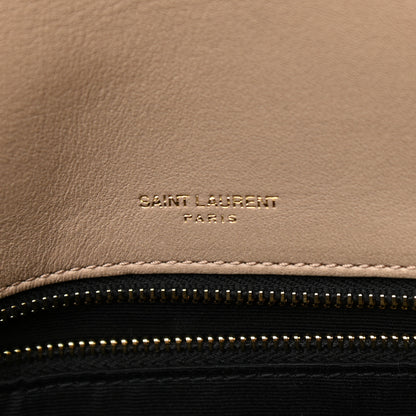 Saint Laurent Lambskin Matelasse Monogram Medium Niki Chain Satchel Dark Beige 6 of 11