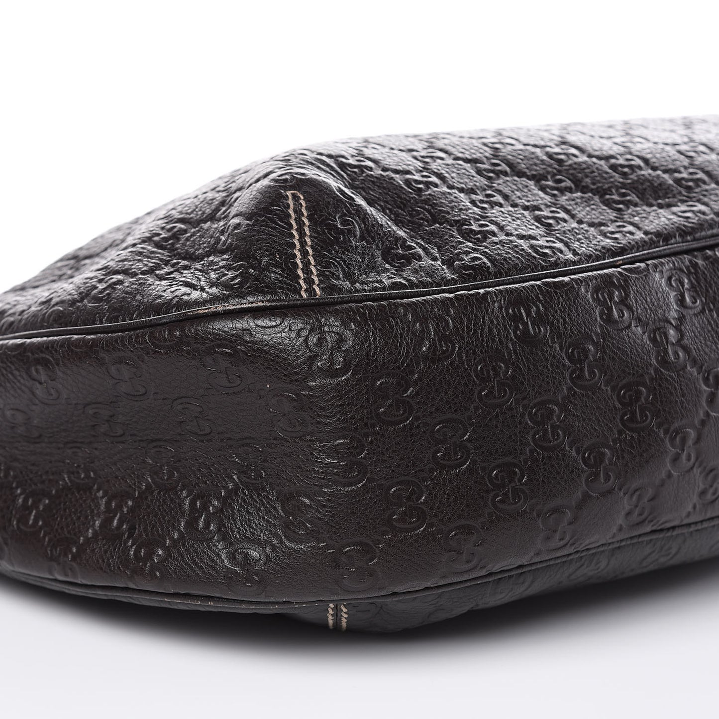 Guccissima Large New Ladies Web Hobo Dark Brown