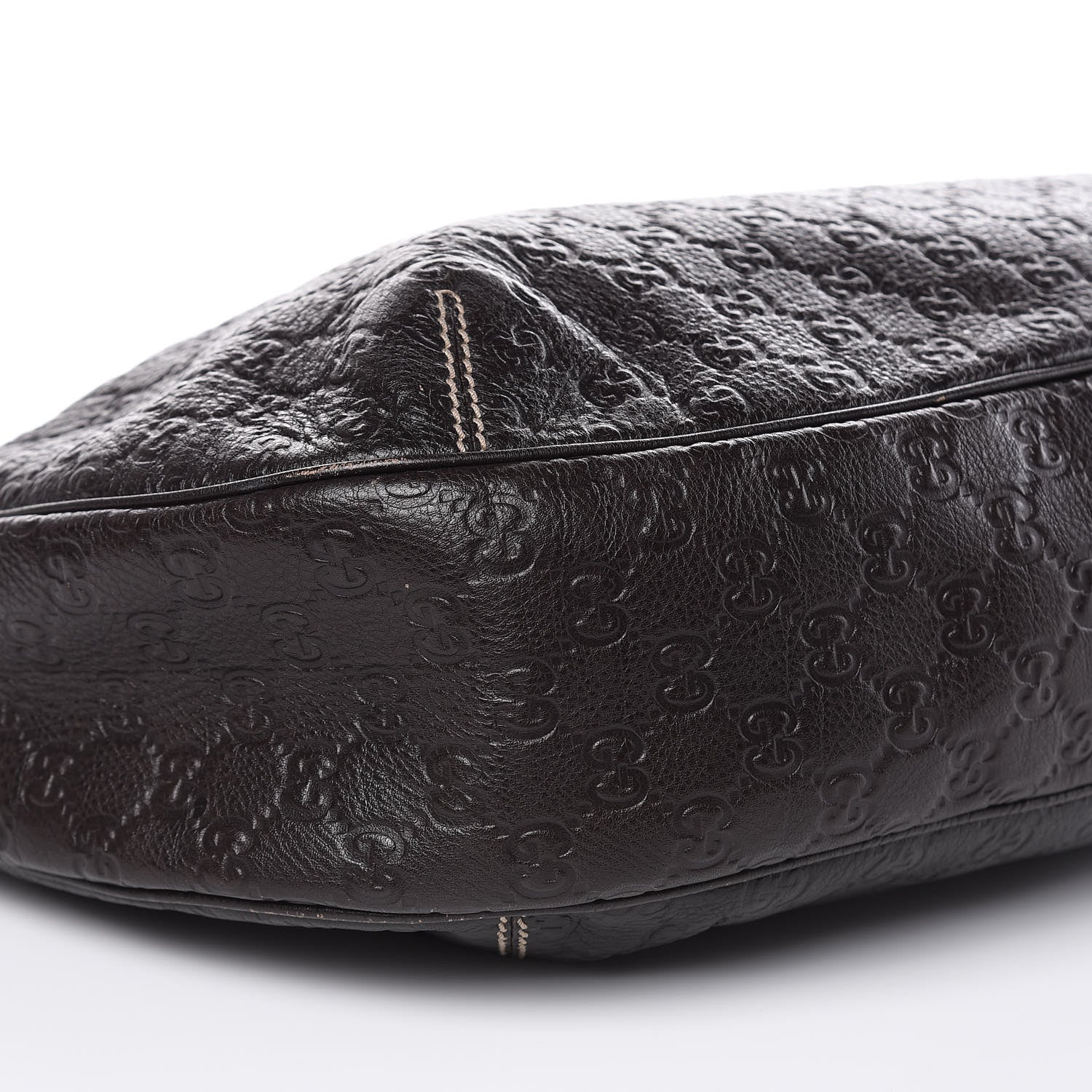 Gucci Guccissima Large New Ladies Web Hobo Dark Brown 8 of 13