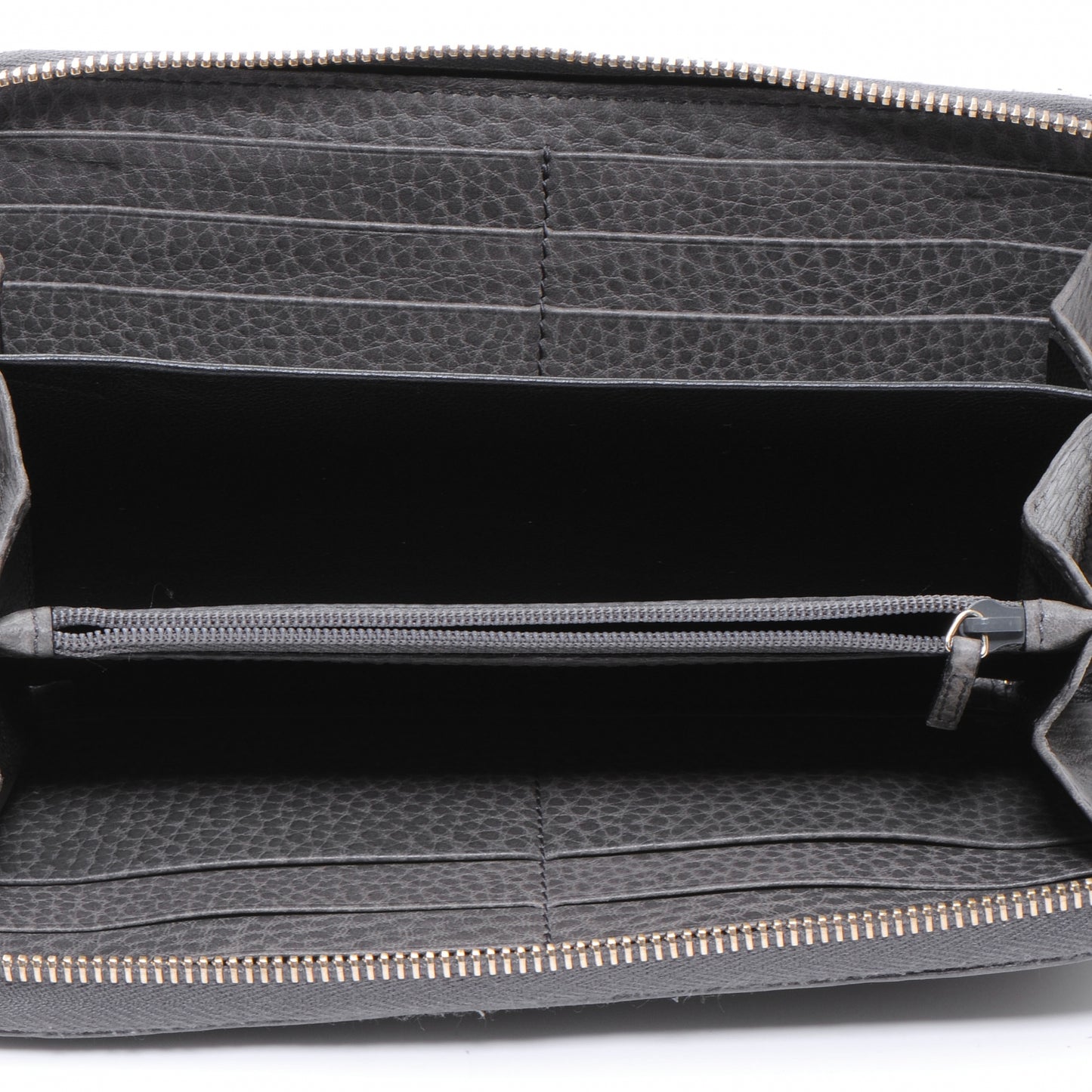 Guccissima Bamboo Tassel Zip Around Wallet Grey