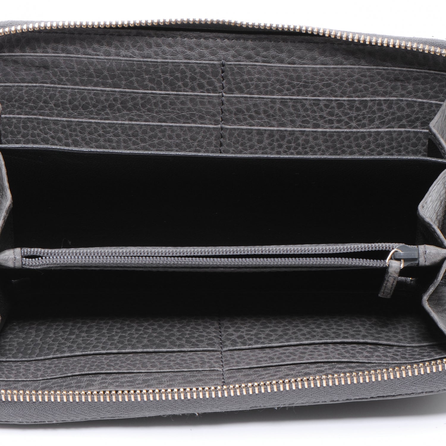 Gucci Guccissima Bamboo Tassel Zip Around Wallet Grey 5 of 7