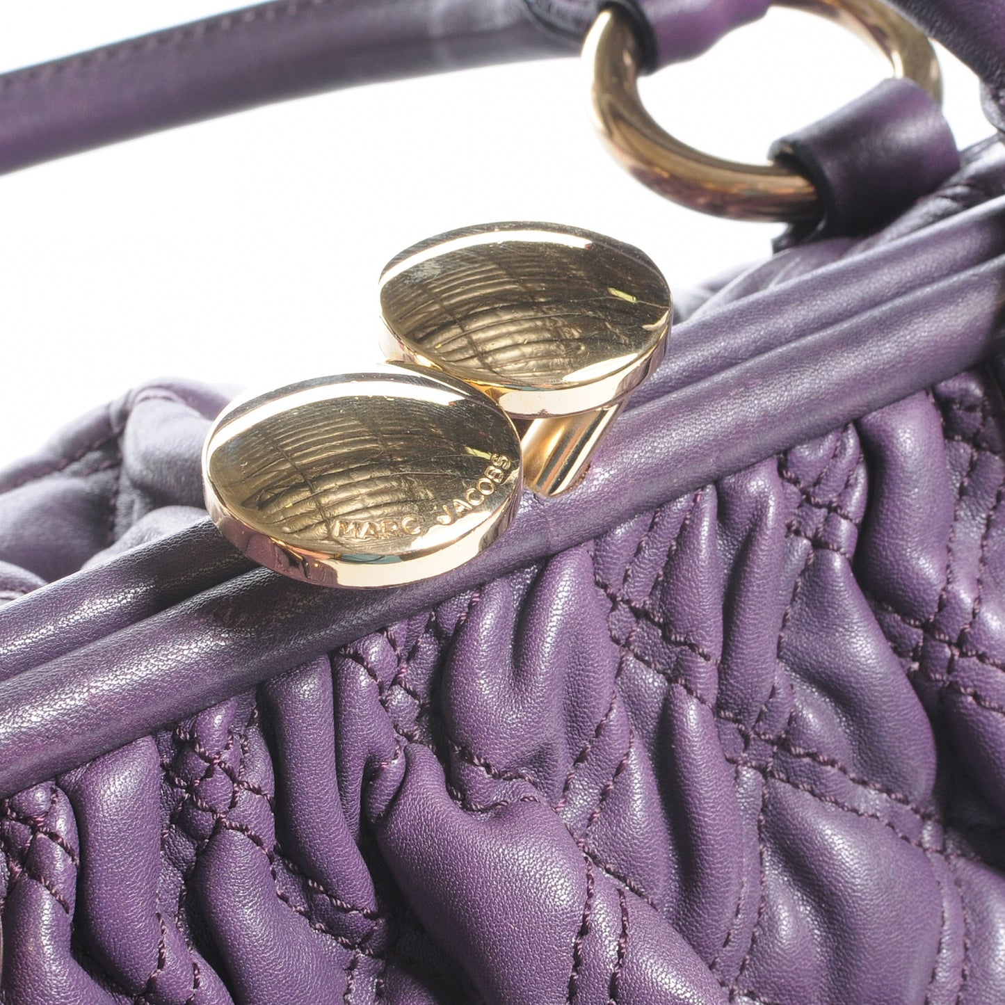 Quilted Leather Stam Purple