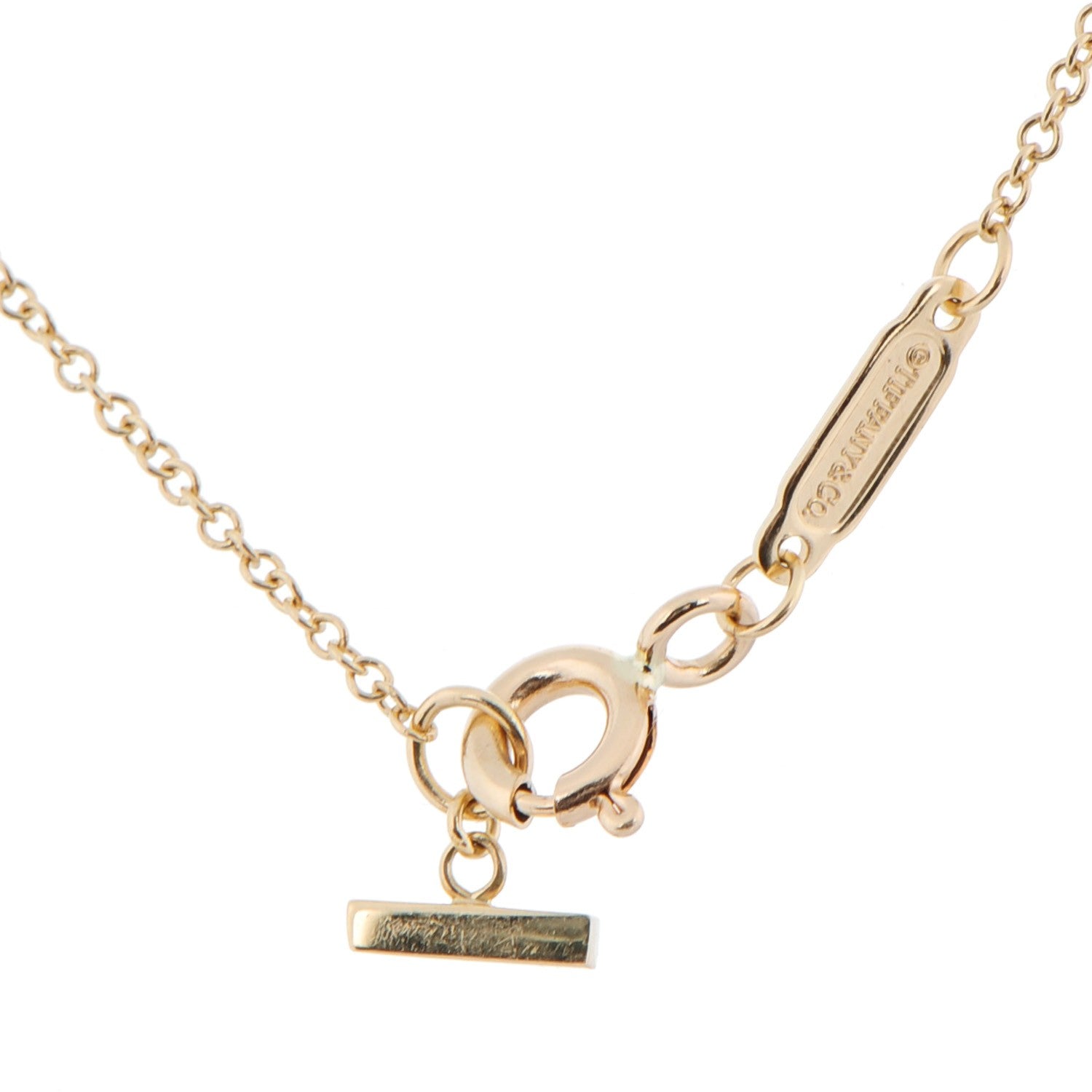 Tiffany 18K Yellow Gold Small T Smile Pendant Necklace 3 of 5
