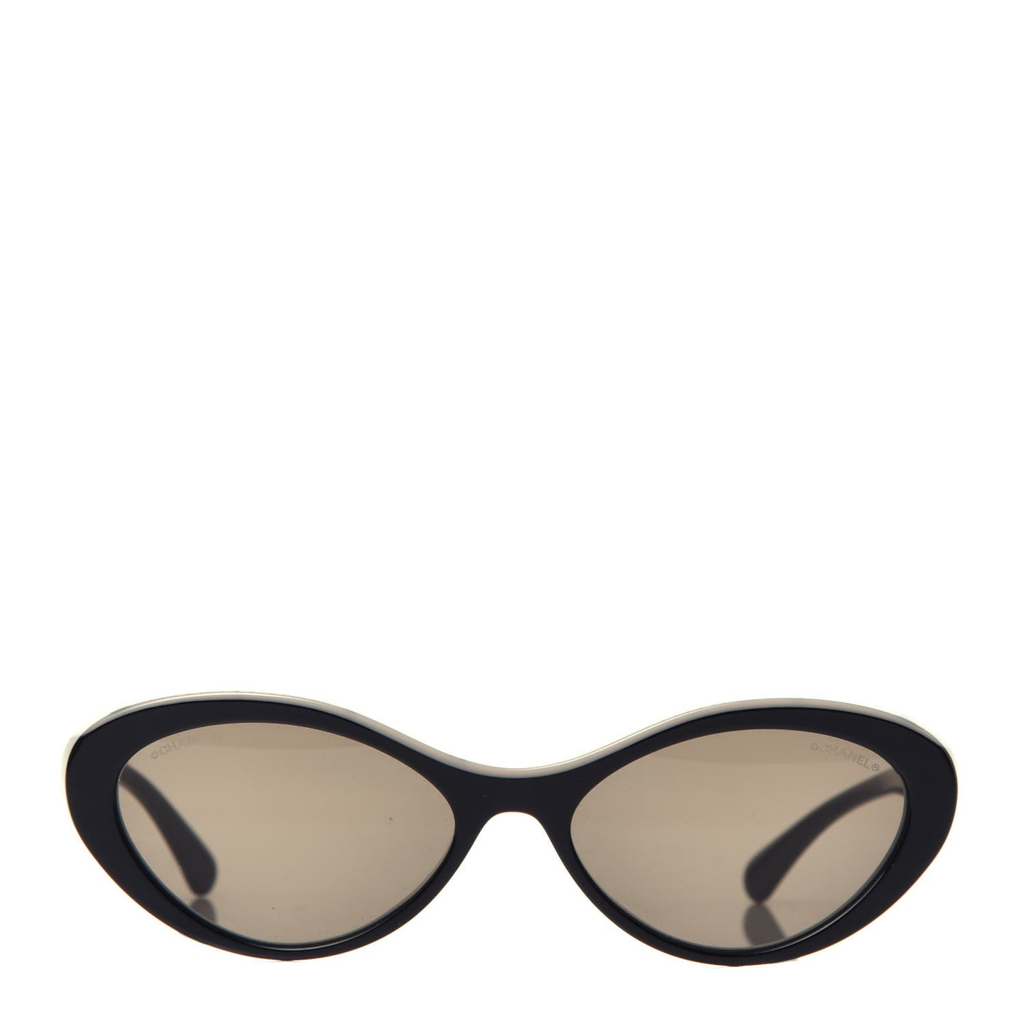 Acetate Oval Sunglasses 5416 Black Beige
