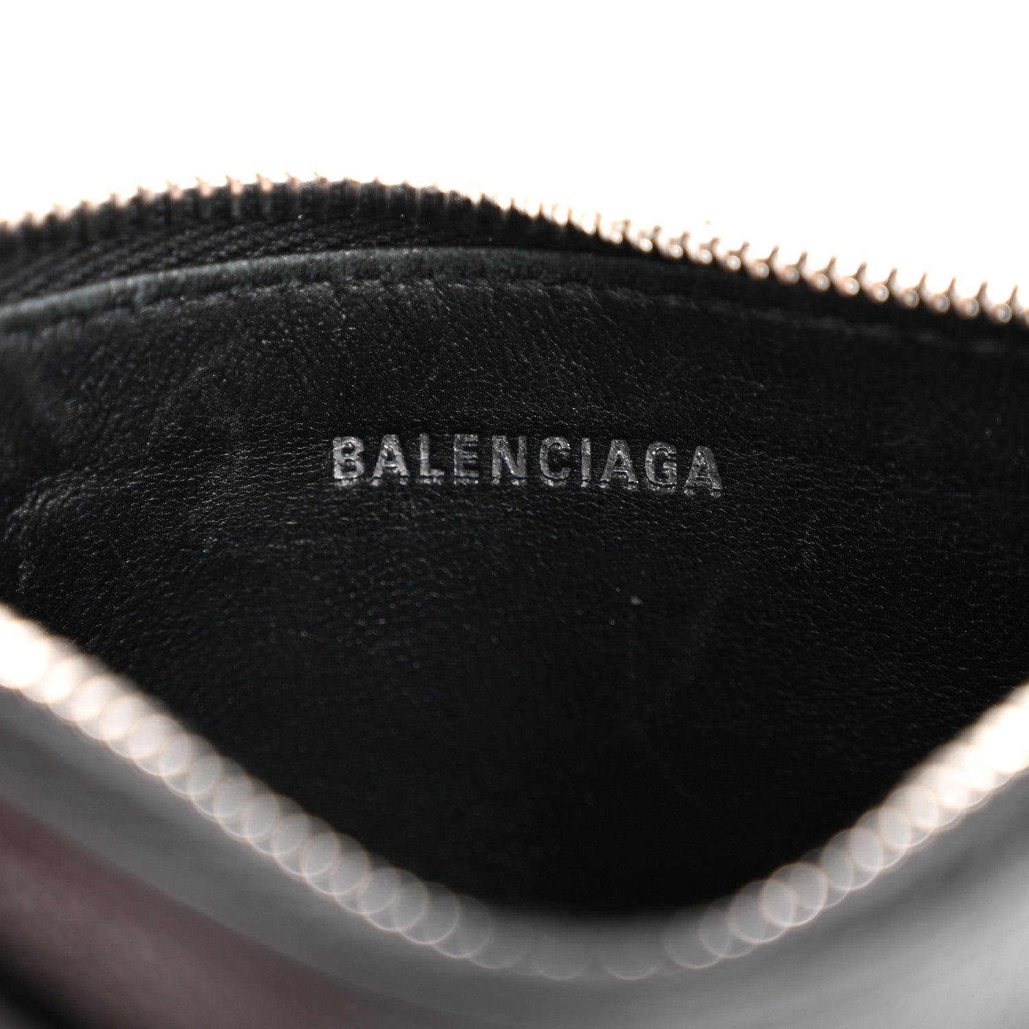 Balenciaga Calfskin Hourglass Long Coin Case Card Holder Black 6 of 8
