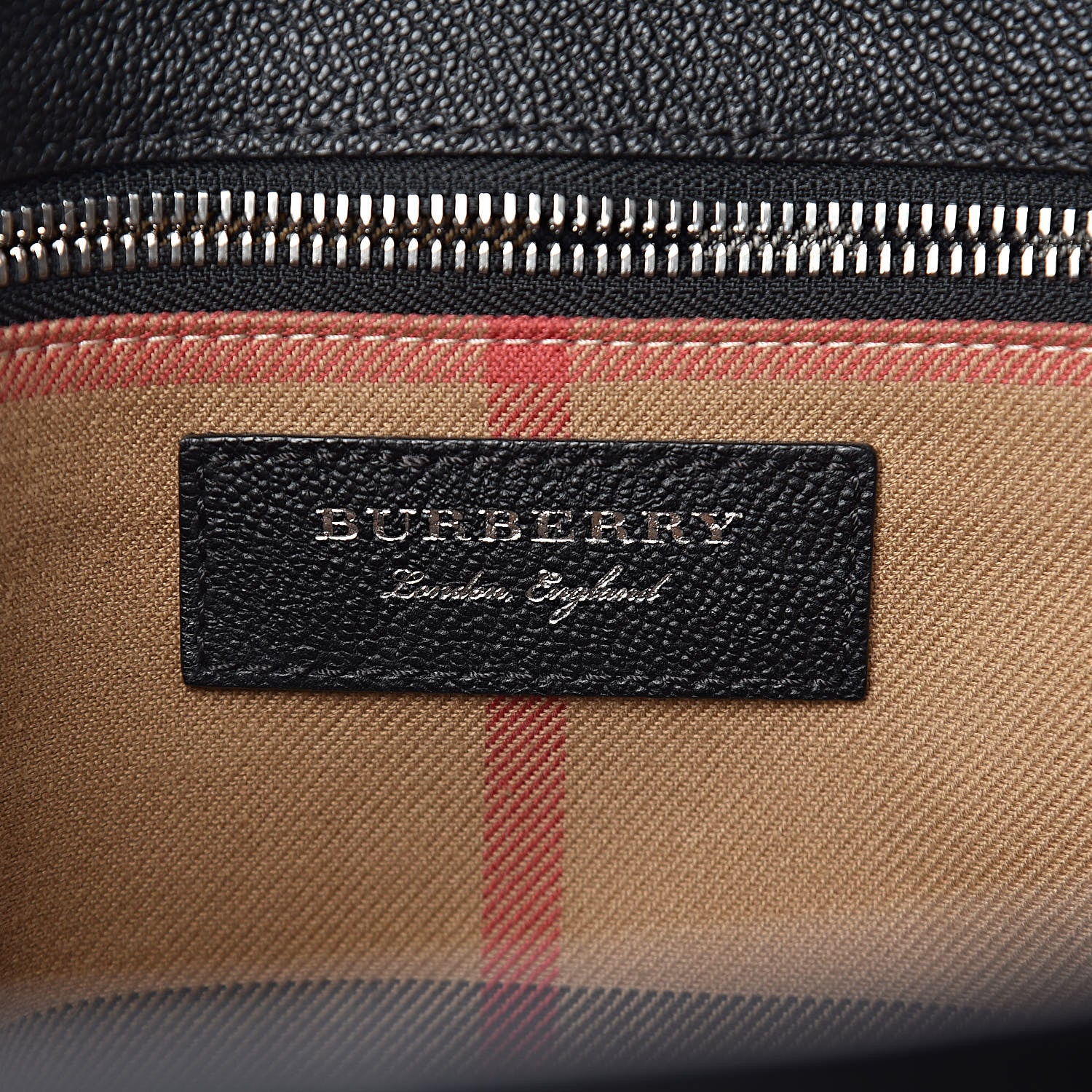 Burberry Soft Grain Calfskin Medium Buckle Tote Black 6 of 11