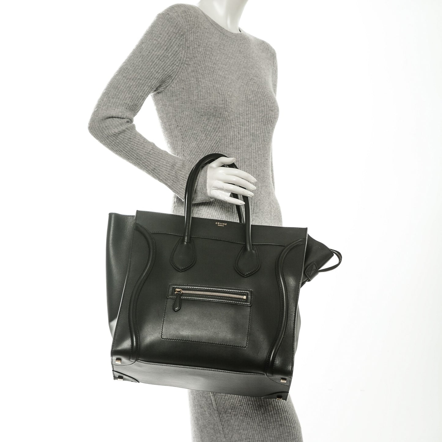 Smooth Calfskin Medium Luggage Black