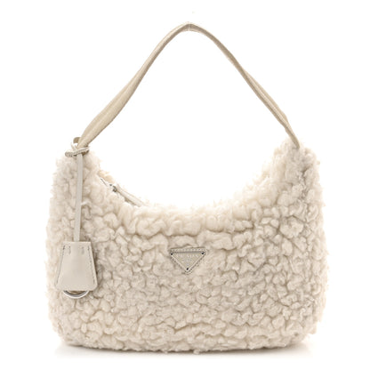 Prada Cashmere Mini Re-Edition 2000 Bag Naturale 1 of 10