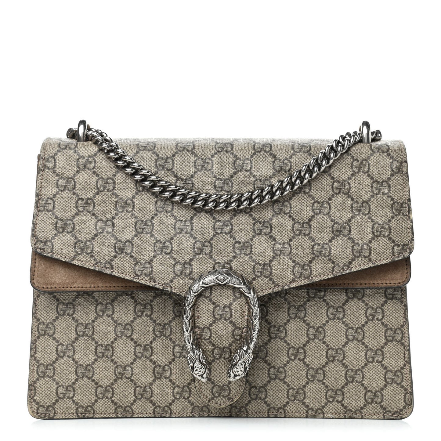 GG Supreme Monogram Medium Dionysus Shoulder Bag Taupe