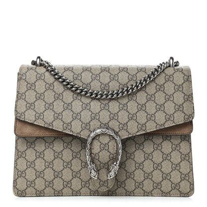 Gucci GG Supreme Monogram Medium Dionysus Shoulder Bag Taupe 1 of 7
