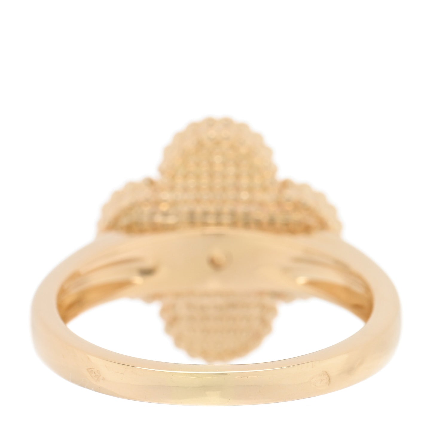 18K Yellow Gold Diamond Vintage Alhambra Ring