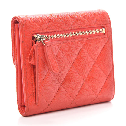 Chanel Caviar Quilted Compact Flap Wallet Red 3 of 8