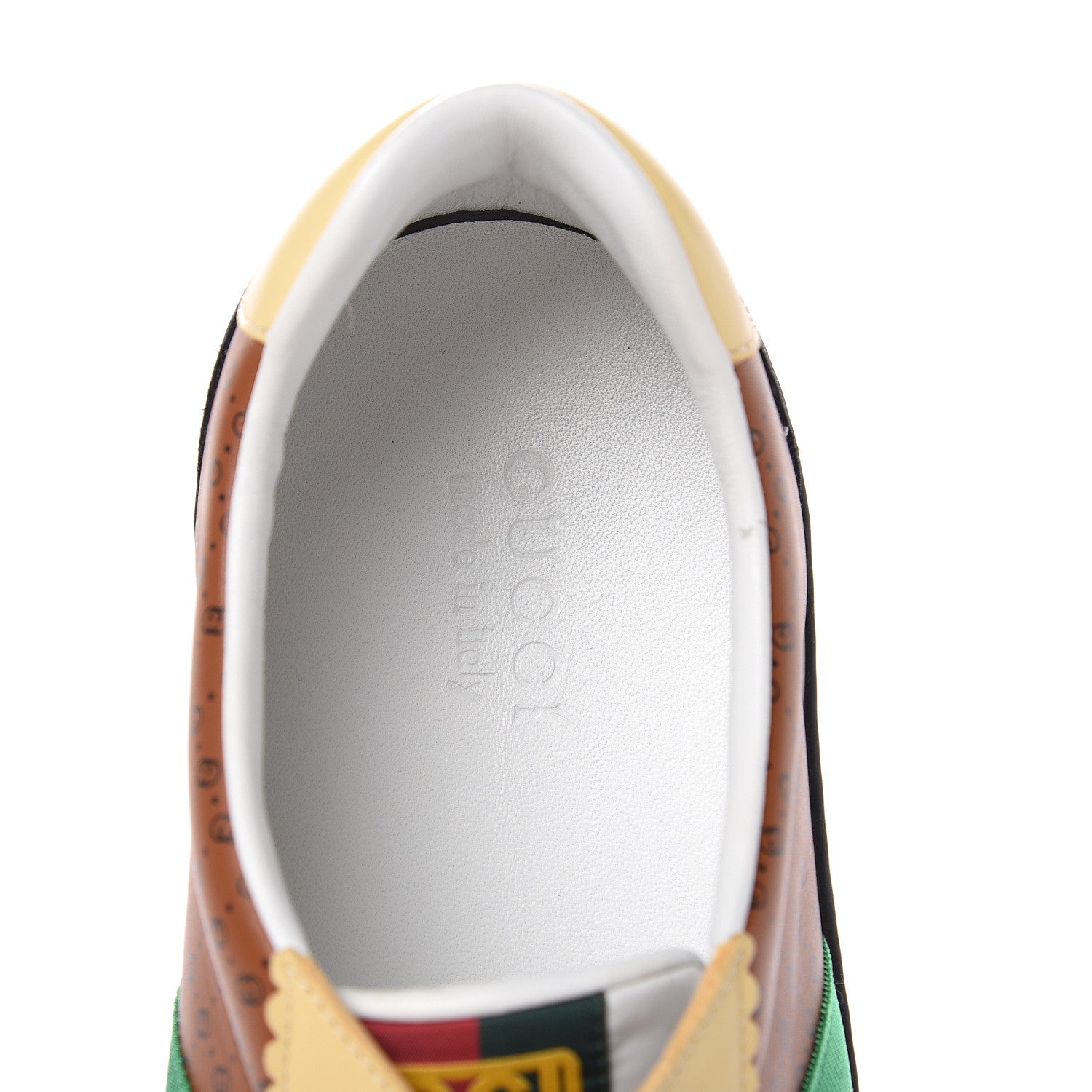Gucci X DAPPER DAN Calfskin Suede GG Micro Monogram Mens G74 Sneakers 12.5 Black Cuir Burro 7 of 9