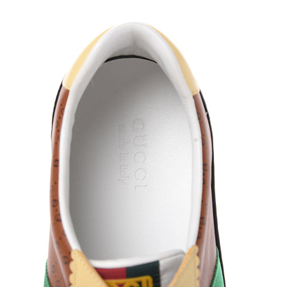 Gucci X DAPPER DAN Calfskin Suede GG Micro Monogram Mens G74 Sneakers 12.5 Black Cuir Burro 7 of 9