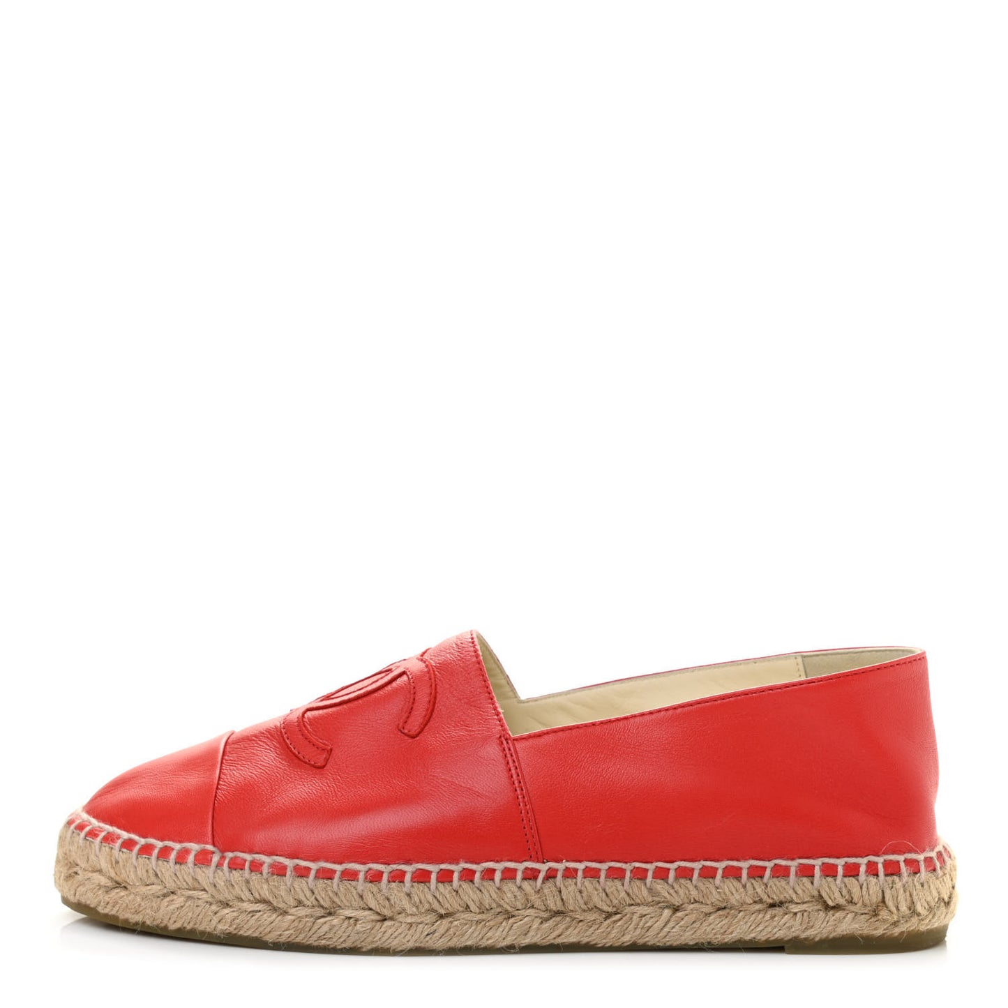 Lambskin CC Espadrilles 40 Red