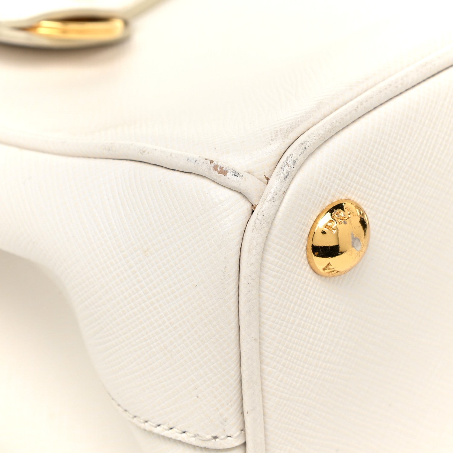Prada Saffiano Lux Small Galleria Double Zip Tote White 11 of 17
