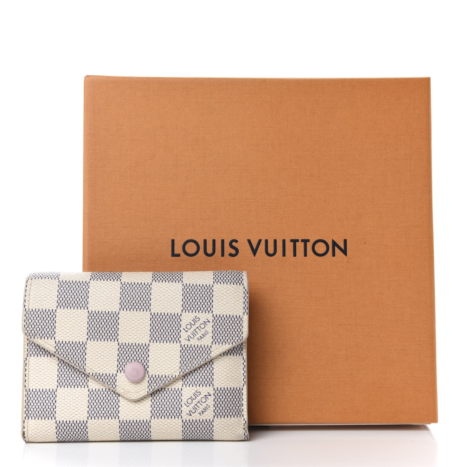 Louis Vuitton Damier Azur Victorine Wallet Rose Ballerine 9 of 9